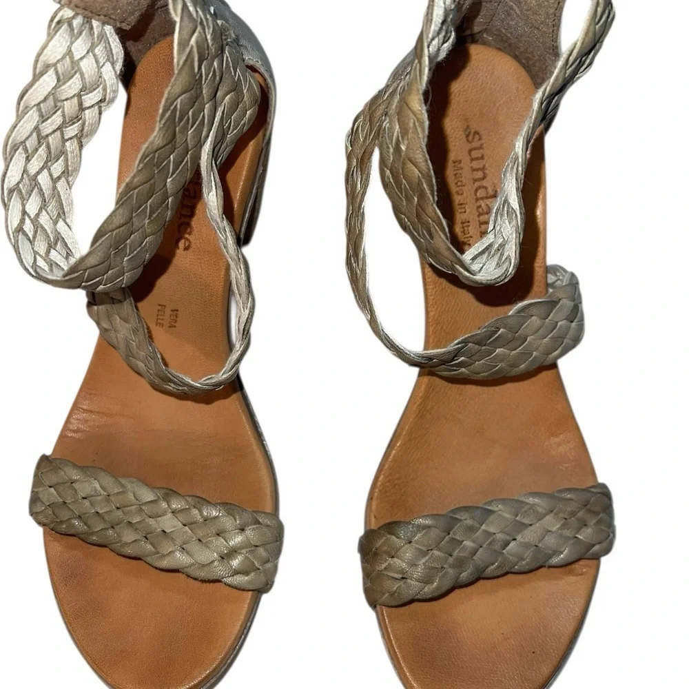 Sundance Italian leather Braided Sandals
